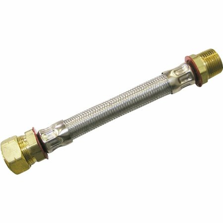B&K 3/4 In. MIP X 3/4 In. ID CX 18 In. L Stainless Steel Water Heater Connector 496-234